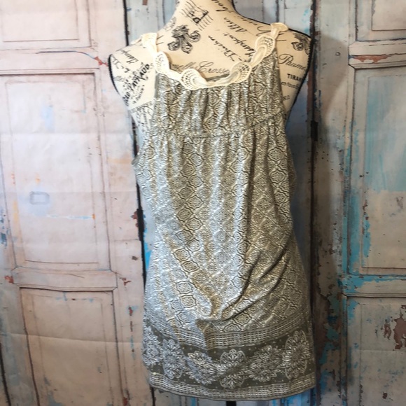 Anthro C Keer Granada Lace Strap Tank Top Sequins - Picture 5 of 7